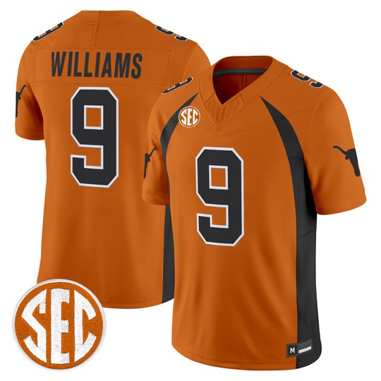 Texas Longhorns #9 Jonah Williams 1990 Throwback Vapor Limited Jersey Orange - All Stitched