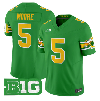 Oregon Ducks #5 Dante Moore  Mighty Oregon 1984 Throwback Green Jersey - All Stitched