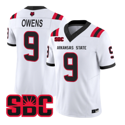 Arkansas State Red Wolves #9 Trey Owens 2026 Vapor Limited Jersey White - All Stitched