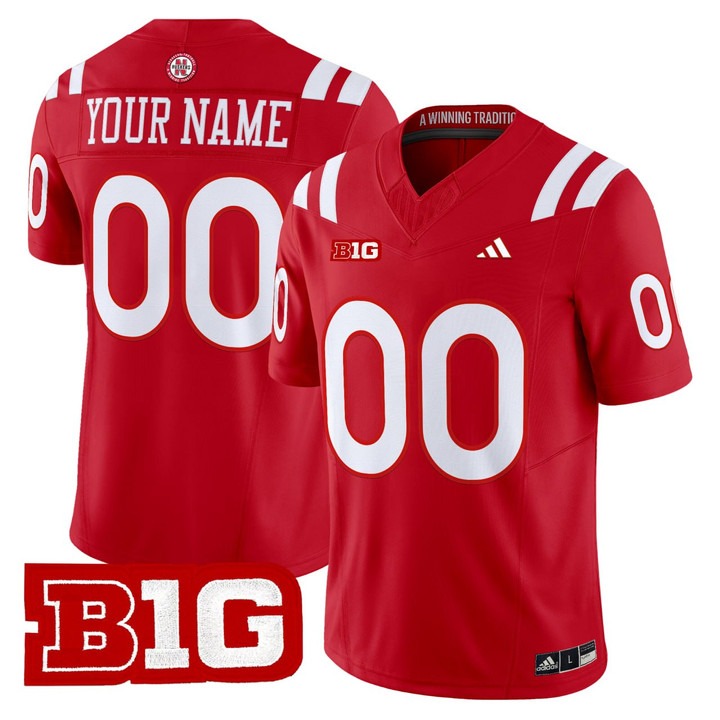 Nebraska Huskers Custom Jersey Red - All Stitched