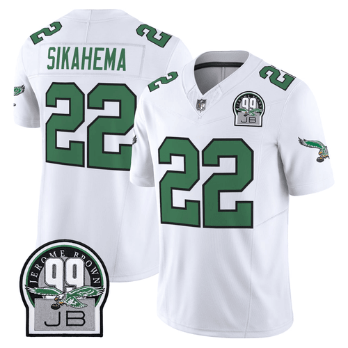 Vai Sikahema #22 Philadelphia Eagles White Jersey - All Stitched