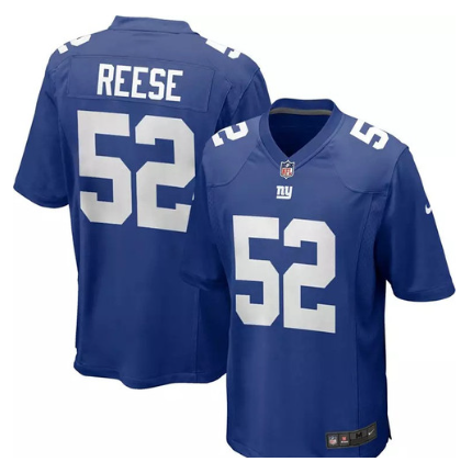 Arvell Reese #52 New York Giants Royal Jersey - All Stitched