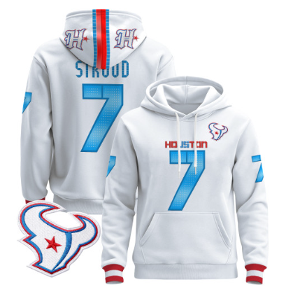 Houston Texans #7 C.J. Stroud 2026 Rivalries Premium Pullover Hoodie - All Stitched
