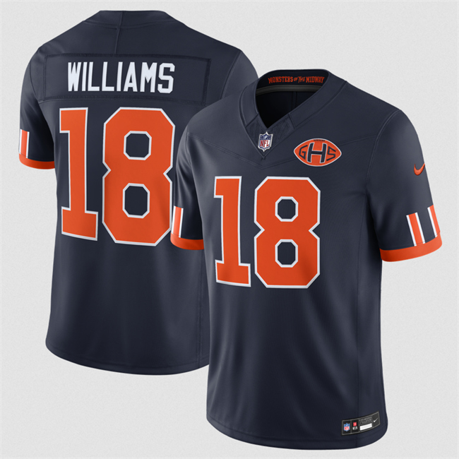 Women's Chicago Bears #18 Caleb Williams Navy 2026 F.U.S.E. Rivalries Collection Limited Stitched Football Jersey(Run Small)