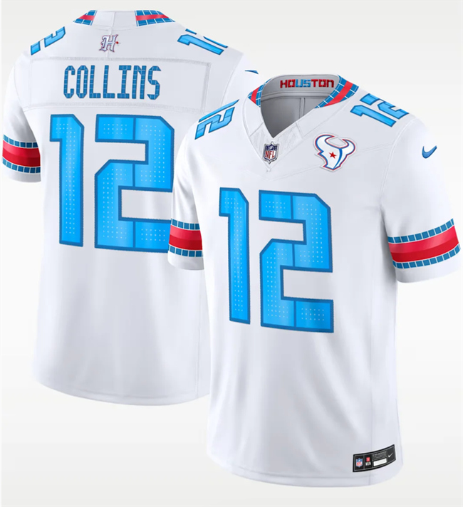 Women's Houston Texans #12 Nico Collins White 2026 F.U.S.E. 'HOUSTON_US' Rivalries Collection Limited Stitched Football Jersey(Run Small)