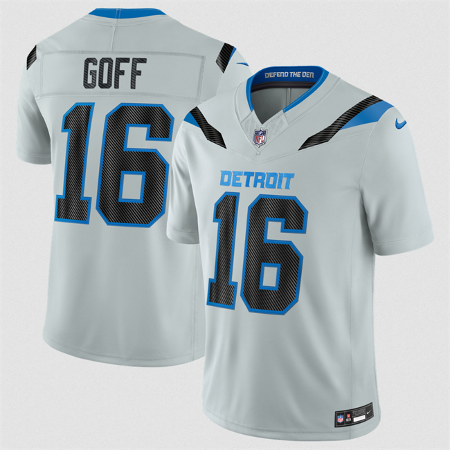 Youth Detroit Lions #16 Jared Goff Silver 2026 F.U.S.E. Rivalries Collection Limited Stitched Football Jersey
