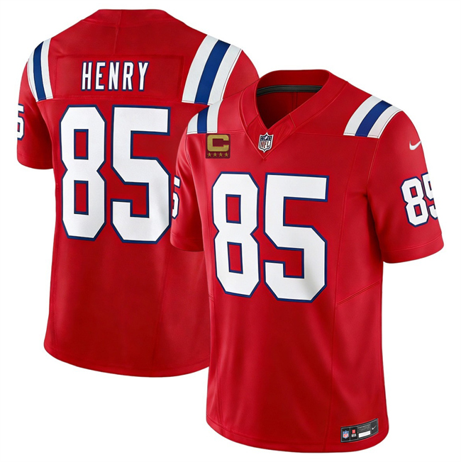 Men's New England Patriots #85 Hunter Henry Red 2026 F.U.S.E.  4-Star C Pach Vapor Limited Stitched Football Jersey