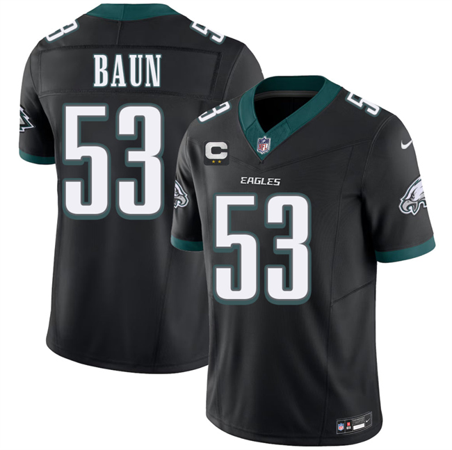 Men's Philadelphia Eagles #53 Jaelan Phillips Black 2026 F.U.S.E. 2-Star C Patch Vapor Untouchable Limited Throwback Stitched Football Jersey