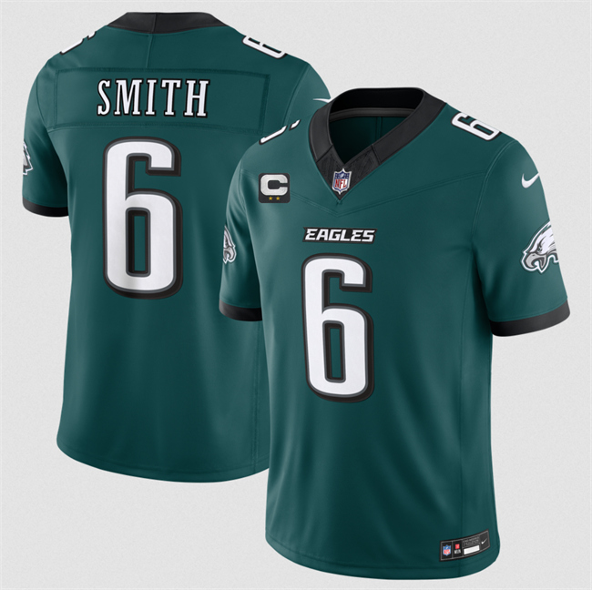 Men's Philadelphia Eagles #6 DeVonta Smith Green 2026 F.U.S.E. 2-Star C Patch Vapor Untouchable Limited Stitched Football Jersey