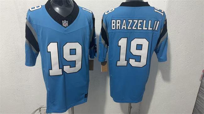 Men's Carolina Panthers #19 Chris Brazzell II Blue F.U.S.E. Vapor Limited Stitched Football Jersey