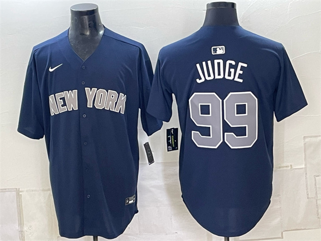 Men's New York Yankees #99 Aaron Judge Navy Limited Stitched Baseball Jersey