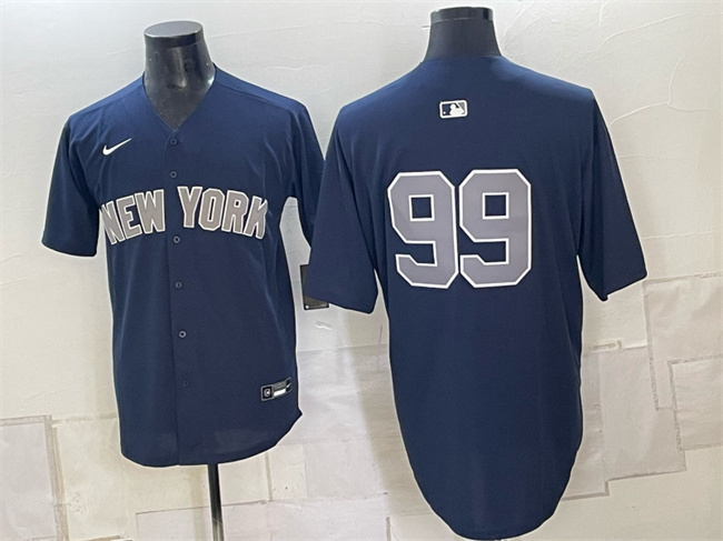 Men's New York Yankees #99 Aaron Judge Navy Limited Stitched Baseball Jerseys