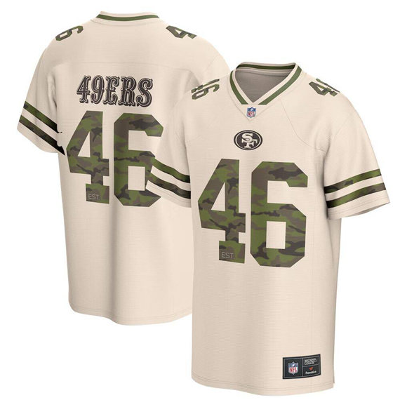 Men's San Francisco 49ers Active Player Custom Cream Camo Foundation Stitched Football Jersey