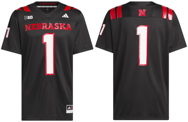 Men's Nebraska Cornhuskers Active Player Custom Black Stitched Football Jersey