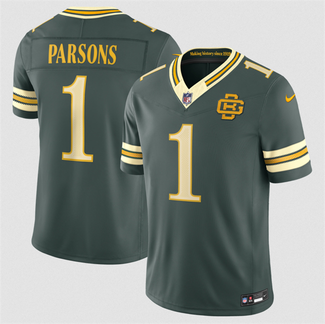 Women's Green Bay Packers #1 Micah Parsons Dark Green 2026 Rivalries Collection Limited Stitched Game Jersey(Run Small)