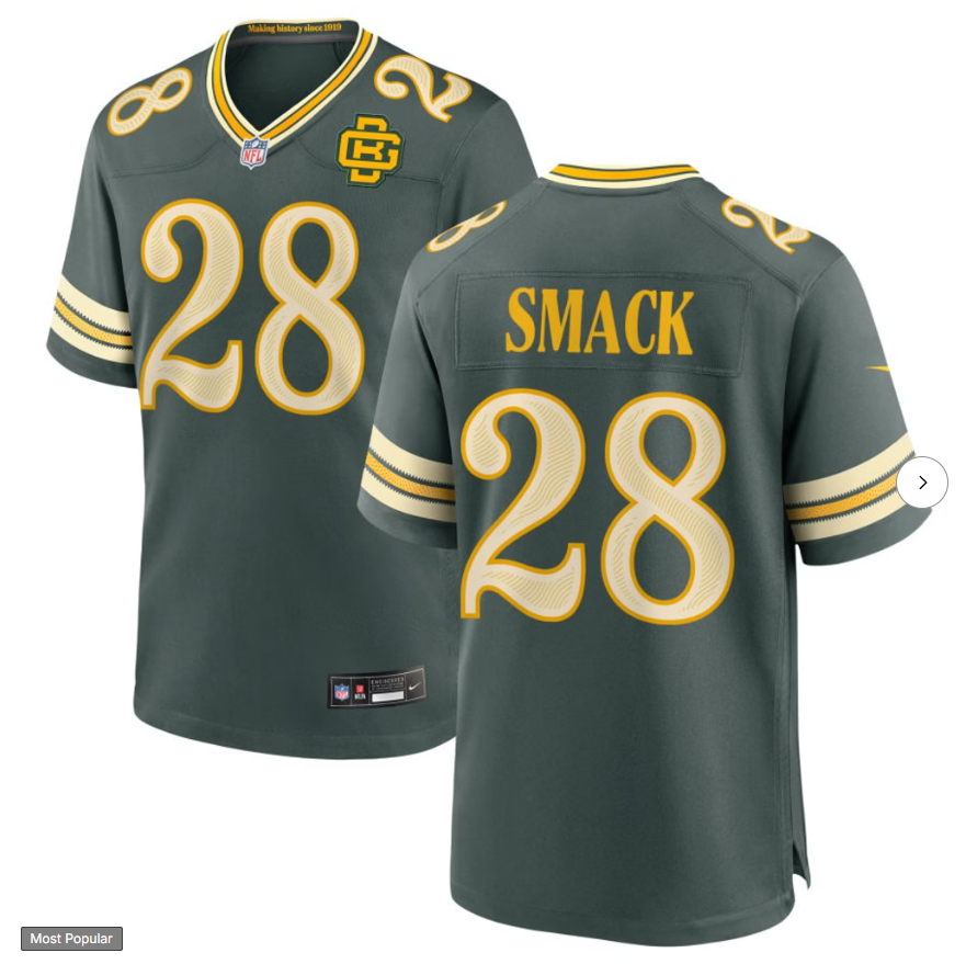 Youth Green Bay Packers #28 Trey Smack Dark Green 2026 Rivalries Collection Limited Stitched Game Jersey