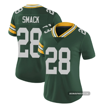 Women's Green Bay Packers #28 Trey Smack Green 2026 Draft Vapor Untouchable Limited Stitched Football Jersey