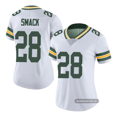 Women's Green Bay Packers #28 Trey Smack White 2026 Draft Vapor Untouchable Limited Stitched Football Jersey