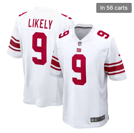 Men's New York Giants #9 Isaiah Likely White Nike Game Jersey