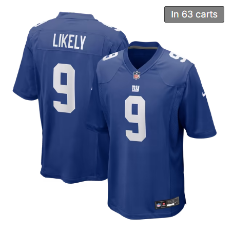 Youth New York Giants #9 Isaiah Likely Royal Team Nike Game Jersey