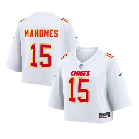 Women's Kansas City Chiefs #15 Patrick Mahomes White Nike Cropped Fashion Game Stitched Jersey