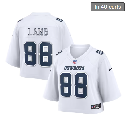 Women's Dallas Cowboys #88 CeeDee Lamb White Nike Cropped Fashion Game Stitched Jersey