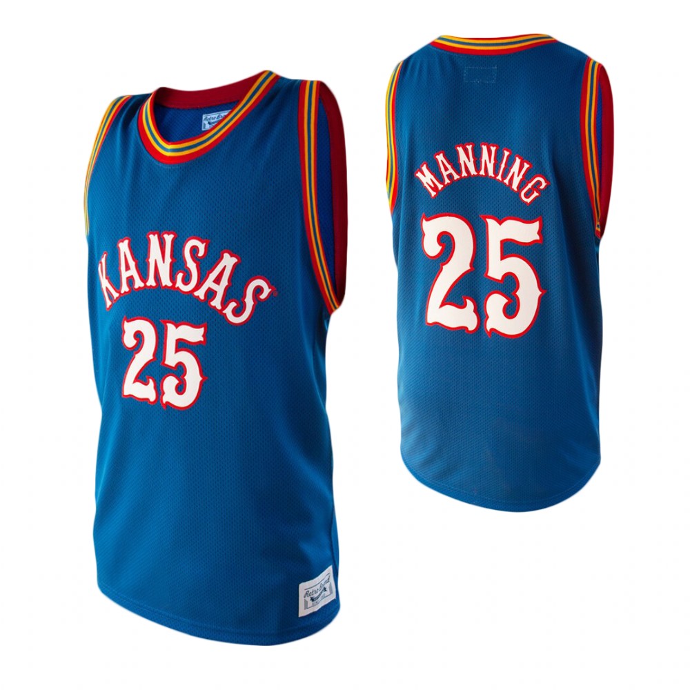 Men's Kansas Jayhawks ACTIVE PLAYER Custom Blue Stitched Basketball Jersey