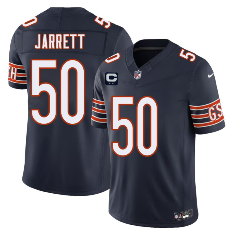 Men's Chicago Bears #50 Grady Jarrett Navy 2026 F.U.S.E. 2-Star C Patch Vapor Untouchable Limited Stitched Football Jersey