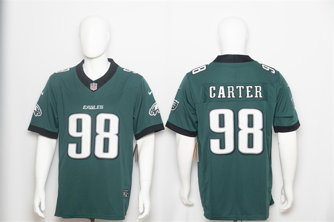 Men's Philadelphia Eagles #98 Jalen Carter Green 2026 F.U.S.E. Vapor Untouchable Limited Stitched Football Jersey