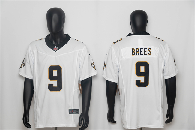 Men's New Orleans Saints #9 Drew Brees White F.U.S.E. Vapor Limited Stitched Football Jersey