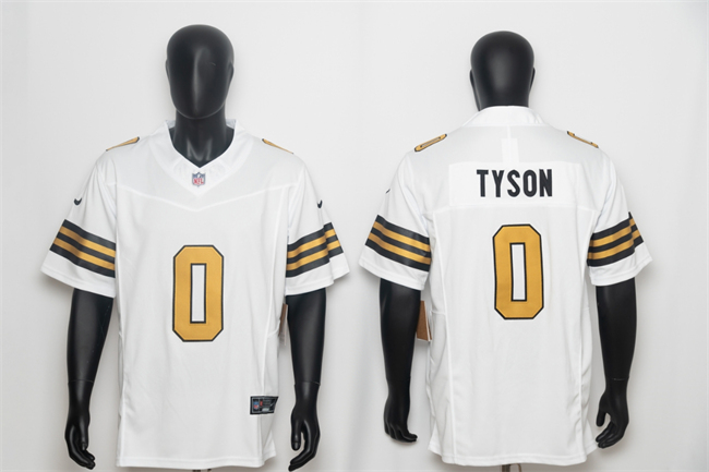 Men's New Orleans Saints  #0 Jordyn Tyson White F.U.S.E. Color Rush Limited Stitched NFL Jersey