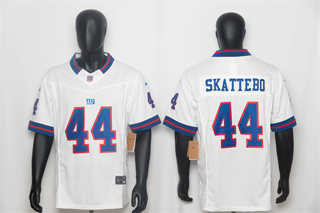 Men's New York Giants #44 Cam Skattebo White Draft F.U.S.E. Vapor Untouchable Limited Stitched Jersey
