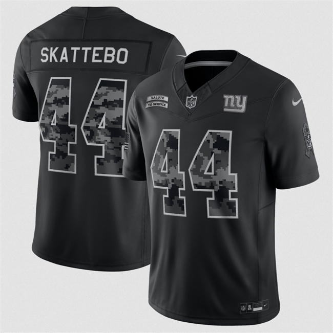 Men's New York Giants #44 Cam Skattebo Black F.U.S.E. 2026 Salute to Service Limited Stitched Football Jersey