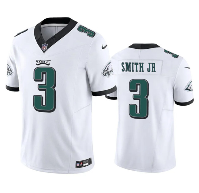 Women's Philadelphia Eagles #3 Nolan Smith JR White 2023 F.U.S.E. Vapor Untouchable Limited Stitched Football Jersey(Run Small)