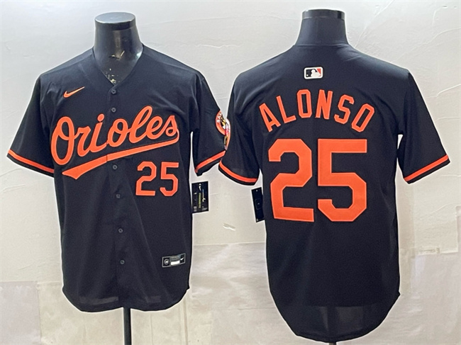 Women's Baltimore Orioles #25 Pete Alonso Black 2025 Limited Stitched Baseball Jersey(Run Small)