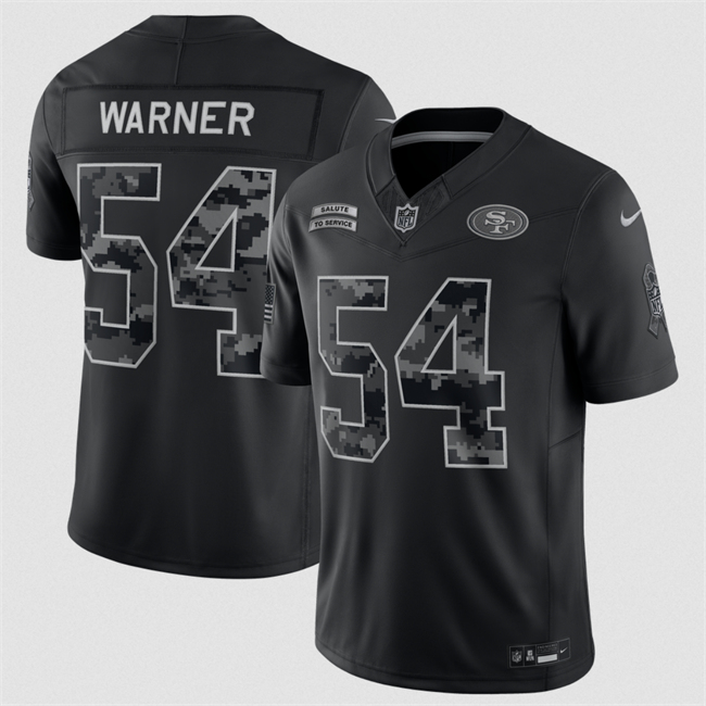 Men's San Francisco 49ers #54 Fred Warner Black F.U.S.E. 2026 Salute to Service Limited Stitched Football Jersey