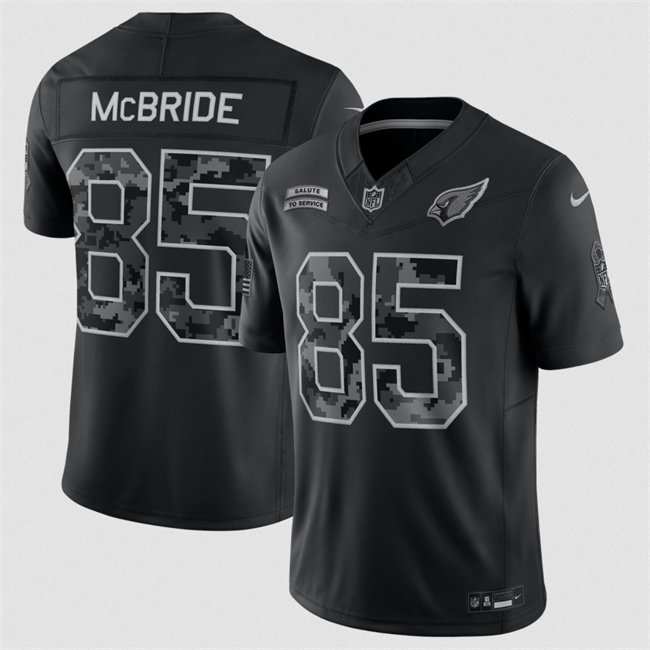 Youth Arizona Cardinals #85 Trey McBride Black 2026 Salute to Service Limited Stitched Football Jersey(Run Small)