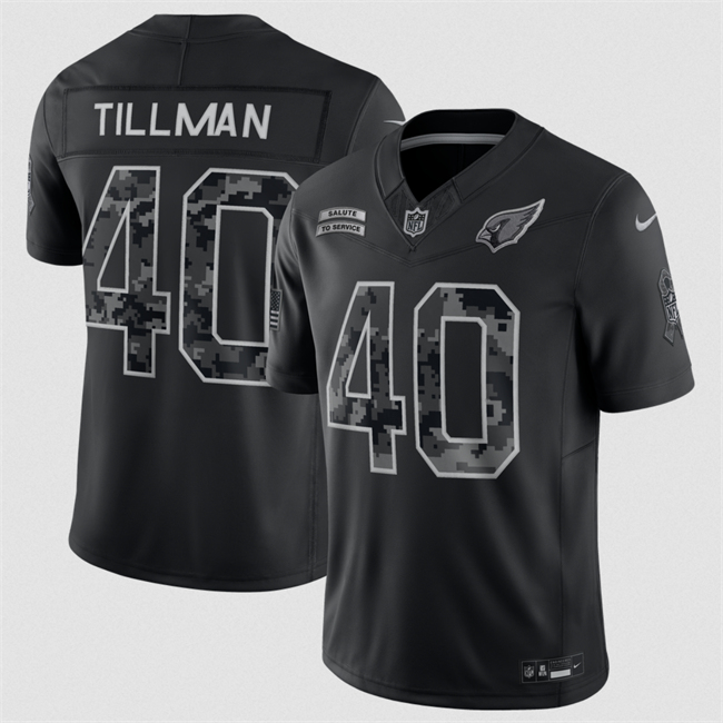Men's Arizona Cardinals #40 Pat Tillman Black F.U.S.E. 2026 Salute to Service Limited Stitched Football Jersey
