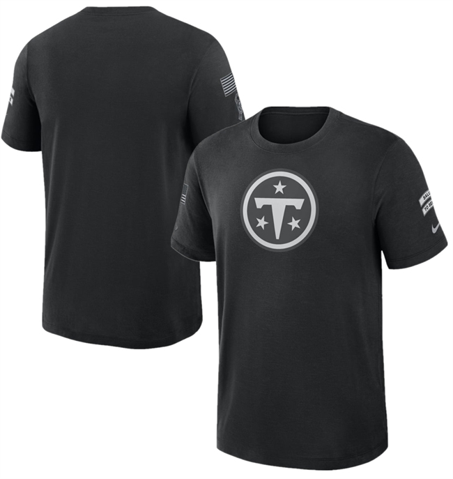 Men's Tennessee Titans Black 2026 Salute to Service Slub T-Shirt
