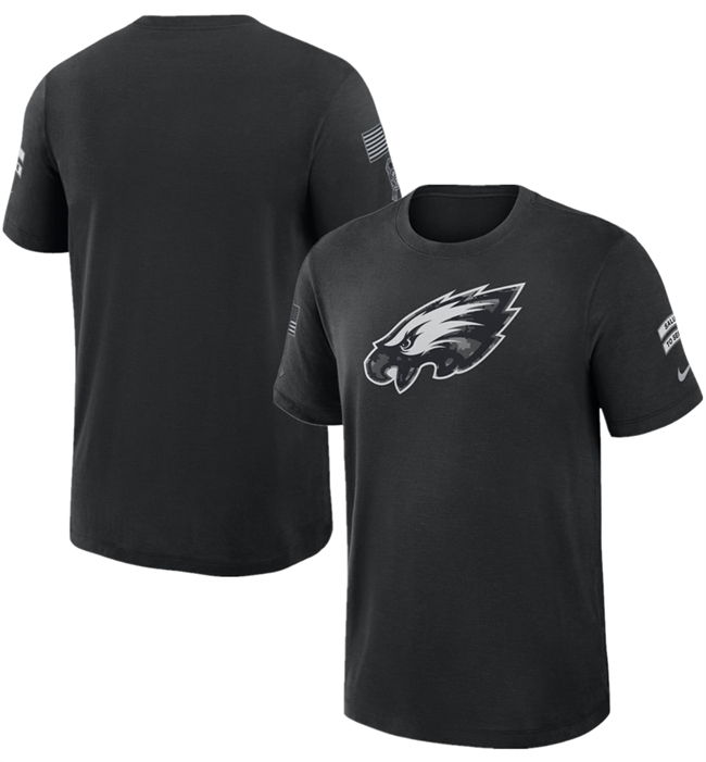 Men's Philadelphia Eagles Black 2026 Salute to Service Slub T-Shirt