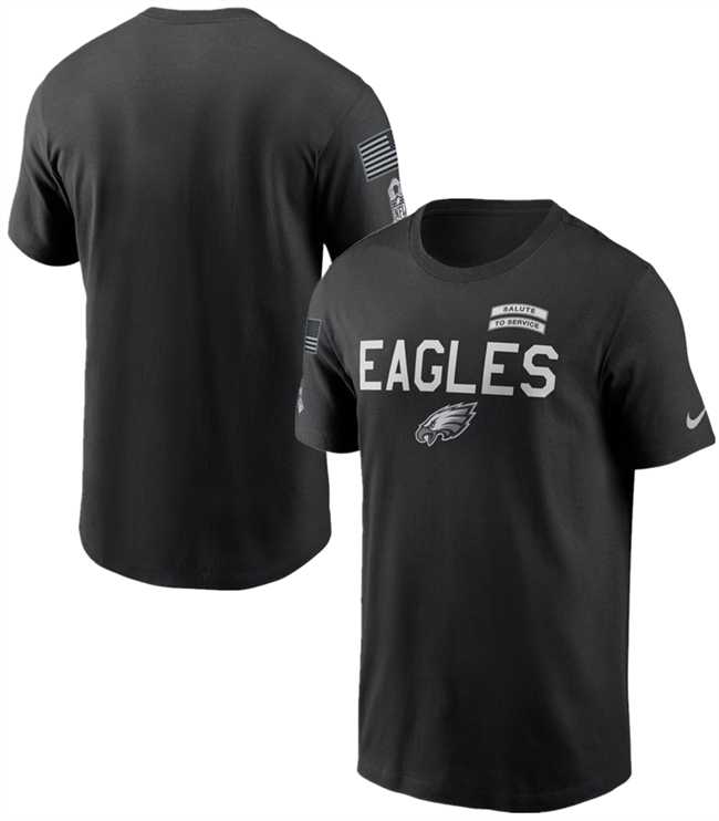 Men's Philadelphia Eagles Black 2026 Salute to Service Sideline Dri-FIT T-Shirt