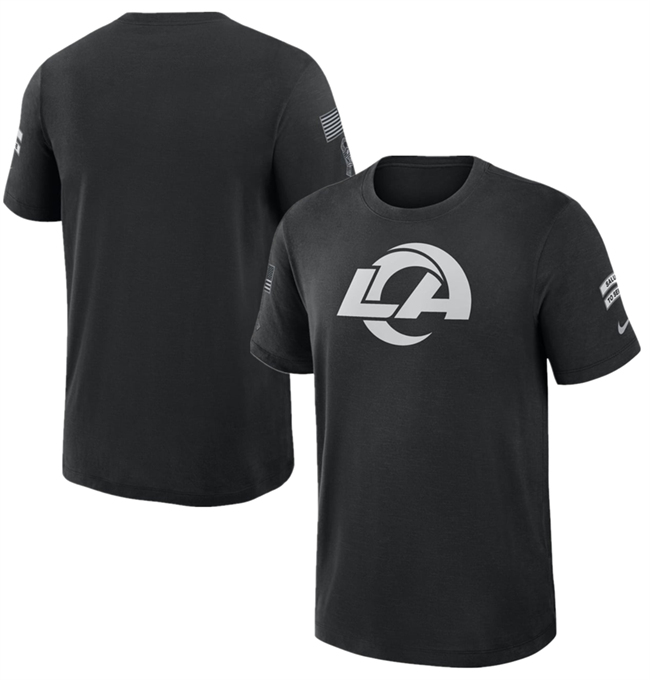 Men's Los Angeles Rams Black 2026 Salute to Service Slub T-Shirt