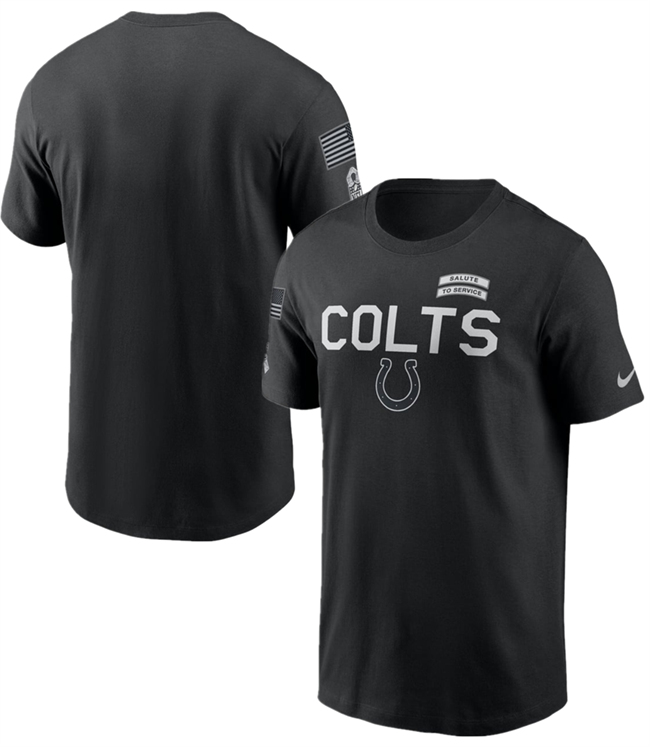 Men's Indianapolis Colts Black 2026 Salute to Service Sideline Dri-FIT T-Shirt
