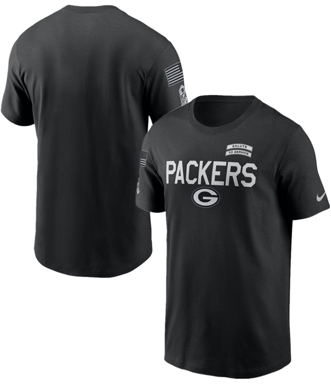 Men's Green Bay Packers Black 2026 Salute to Service Sideline Dri-FIT T-Shirt