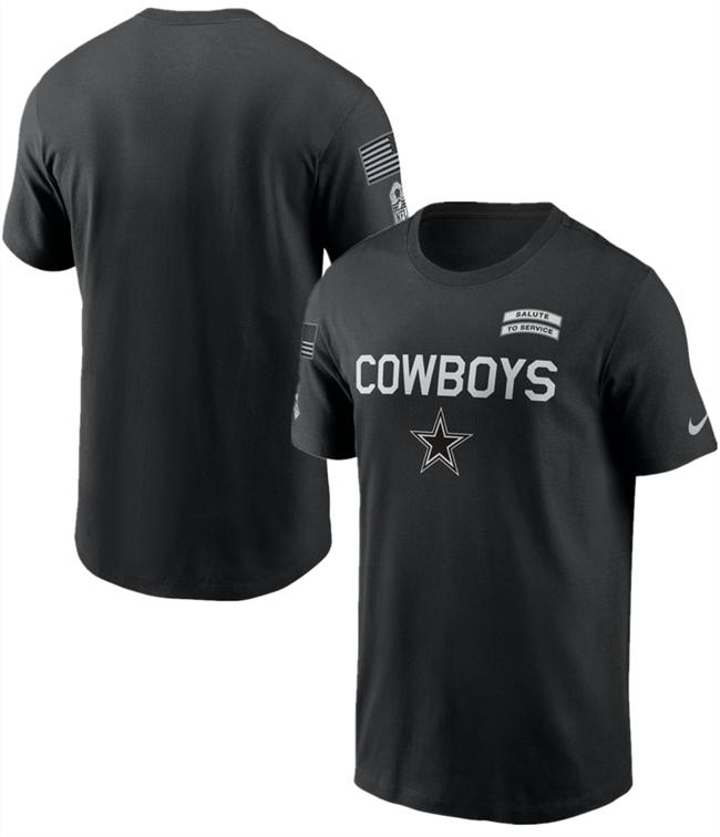 Men's Dallas Cowboys Black 2026 Salute to Service Sideline Dri-FIT T-Shirt