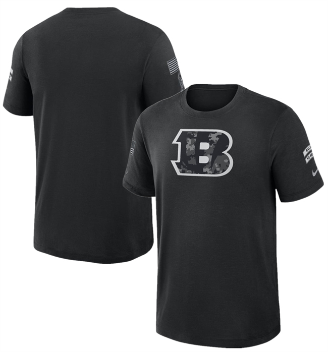 Men's Cincinnati Bengals Black 2026 Salute to Service Slub T-Shirt