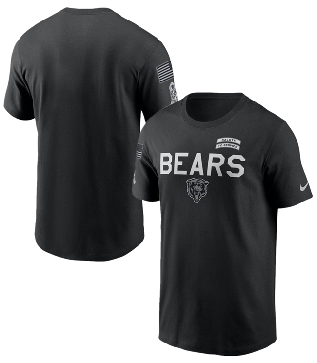 Men's Chicago Bears Black 2026 Salute to Service Sideline Dri-FIT T-Shirt