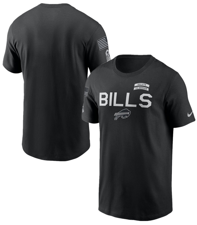 Men's Buffalo Bills Black 2026 Salute to Service Sideline Dri-FIT T-Shirt