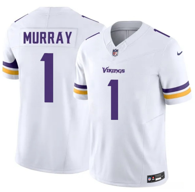 Men's Minnesota Vikings #1 Kyler Murray White 2026 F.U.S.E. Vapor Untouchable Limited Stitched Jersey