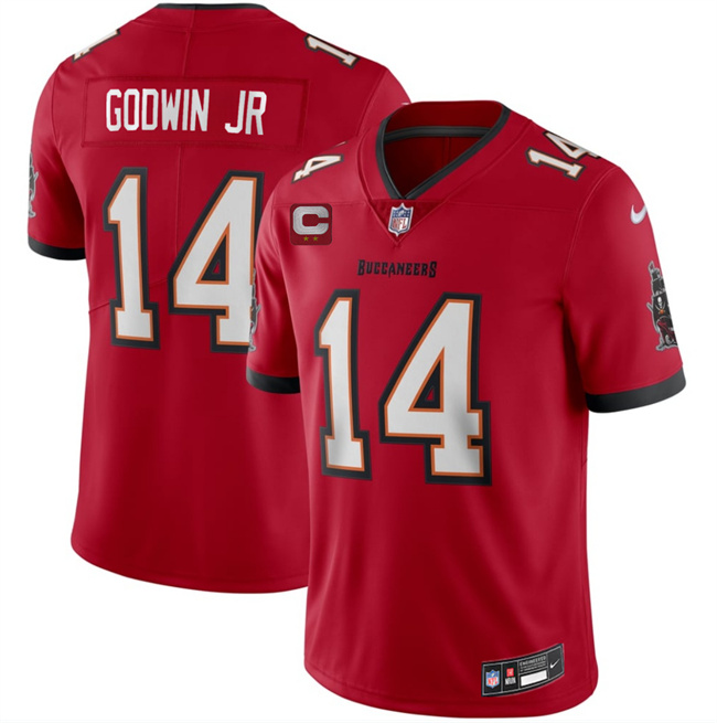 Men's Tampa Bay Buccaneers #14 Chris Godwin Jr Red 2026 With 2-Star C Patch Vapor Limited Stitched Jersey
